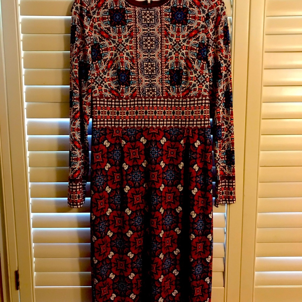 Maggy London dress of rich print